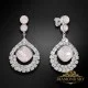 Kāzu auskari "J'Adore II (Rose Water Opal)" ar Swarovski™ kristāliem
